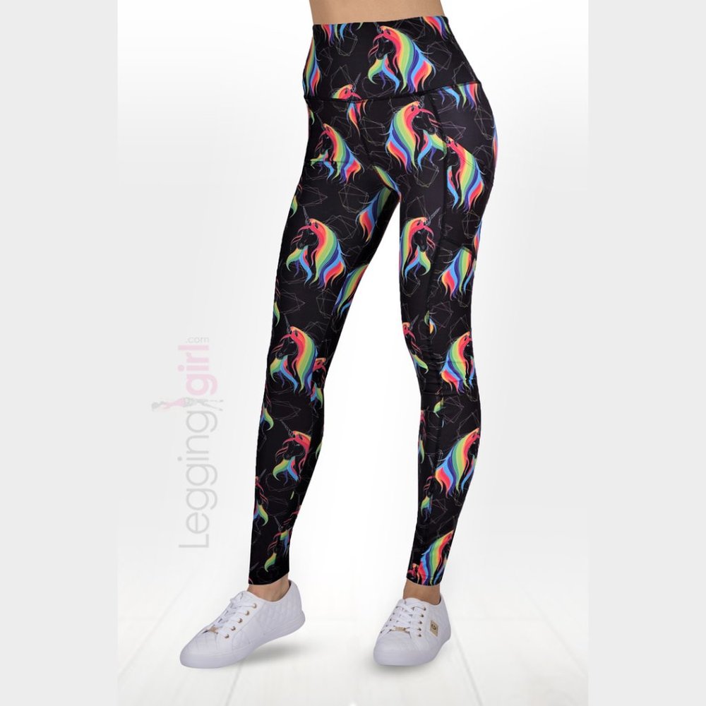 Rainbow Unicorn - Pockets Top Quality Women's Fitness Plus Size (Fits 12-18)